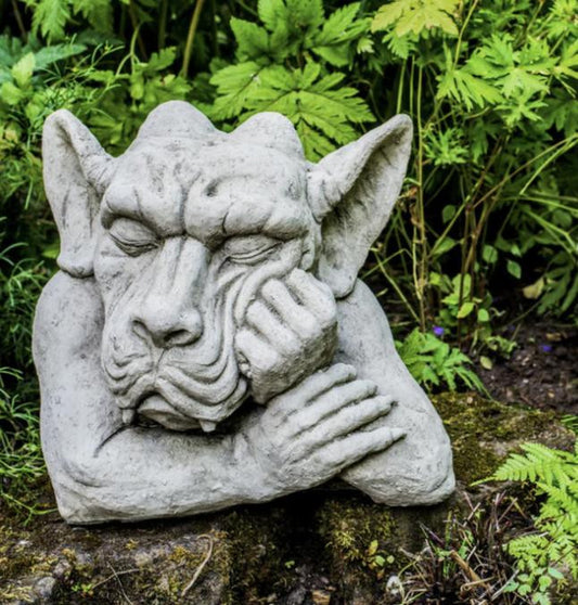 Single Sleepy Gargoyle Stone Garden Statue