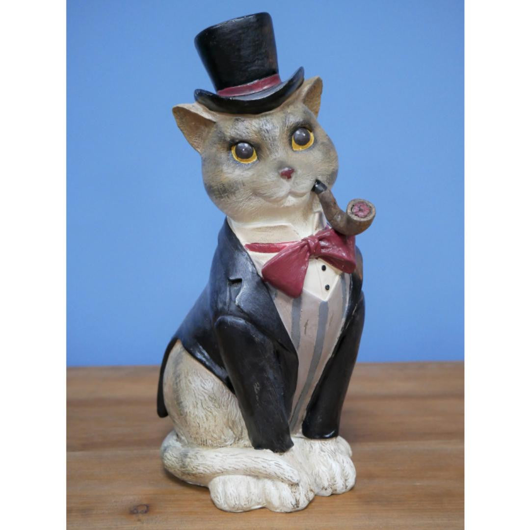 Sitting Cat Gentleman Home Decor