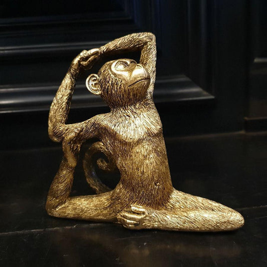 Sitting Lord of Dance Pose Yoga Monkey Figurine Home Decor
