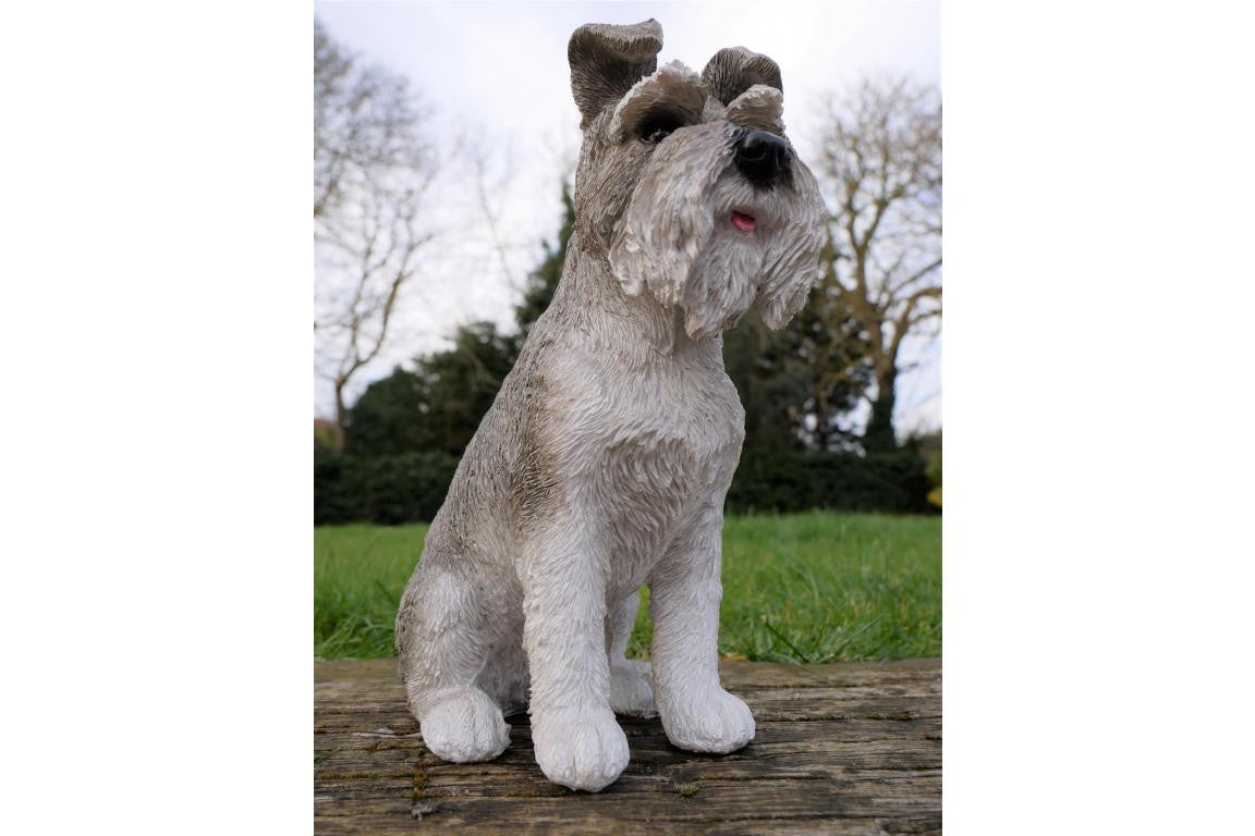 Sitting Schnauzer Garden Pet Ornament