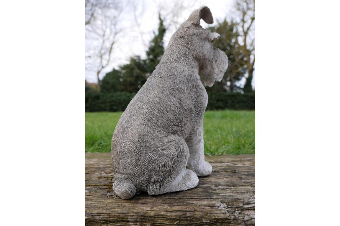 Sitting Schnauzer Garden Pet Ornament