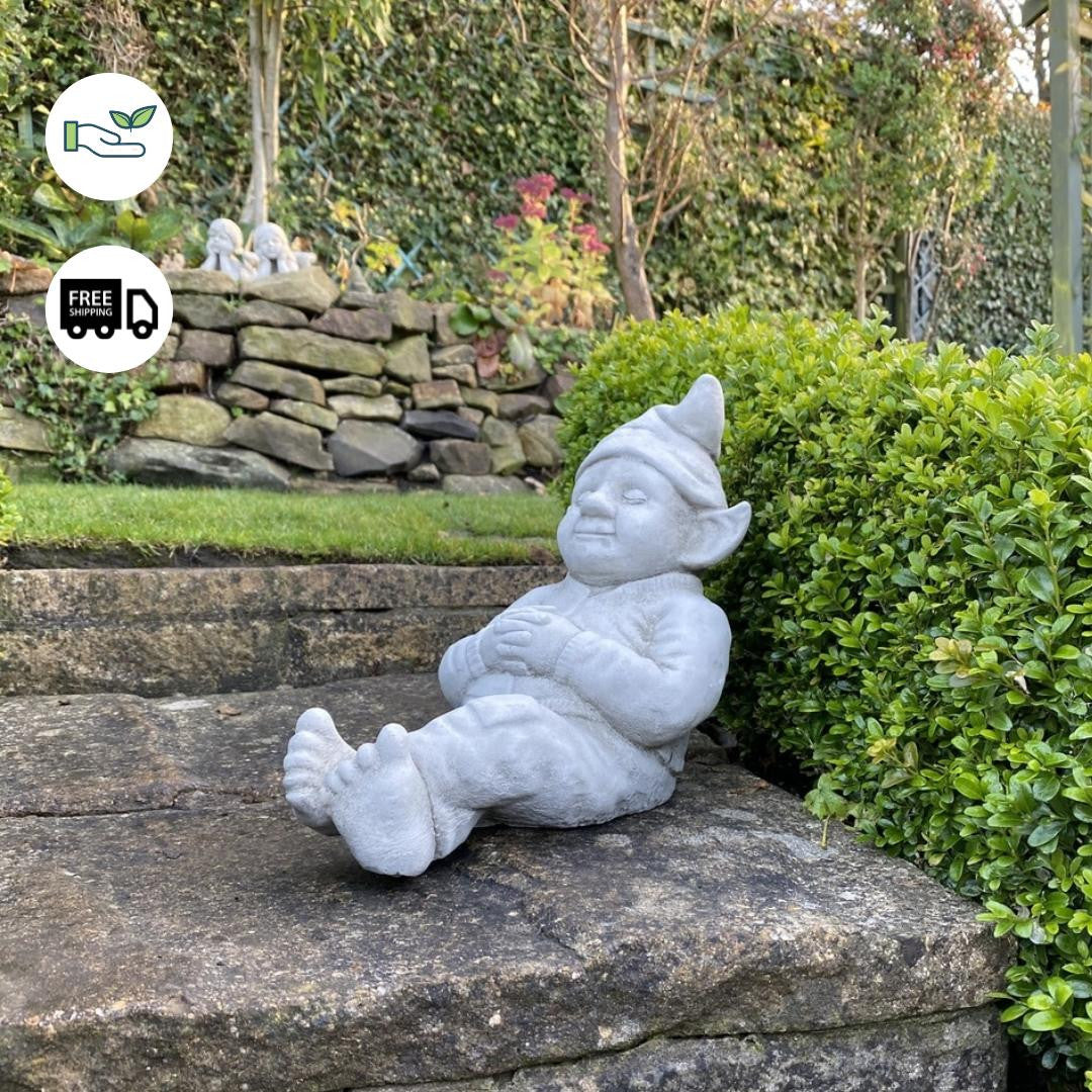 Sleeping Pixie Stone Garden Figurine
