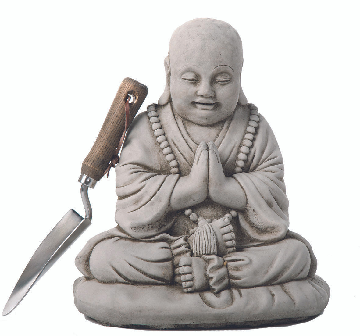 Small Monk on a cushion Garden Ornament