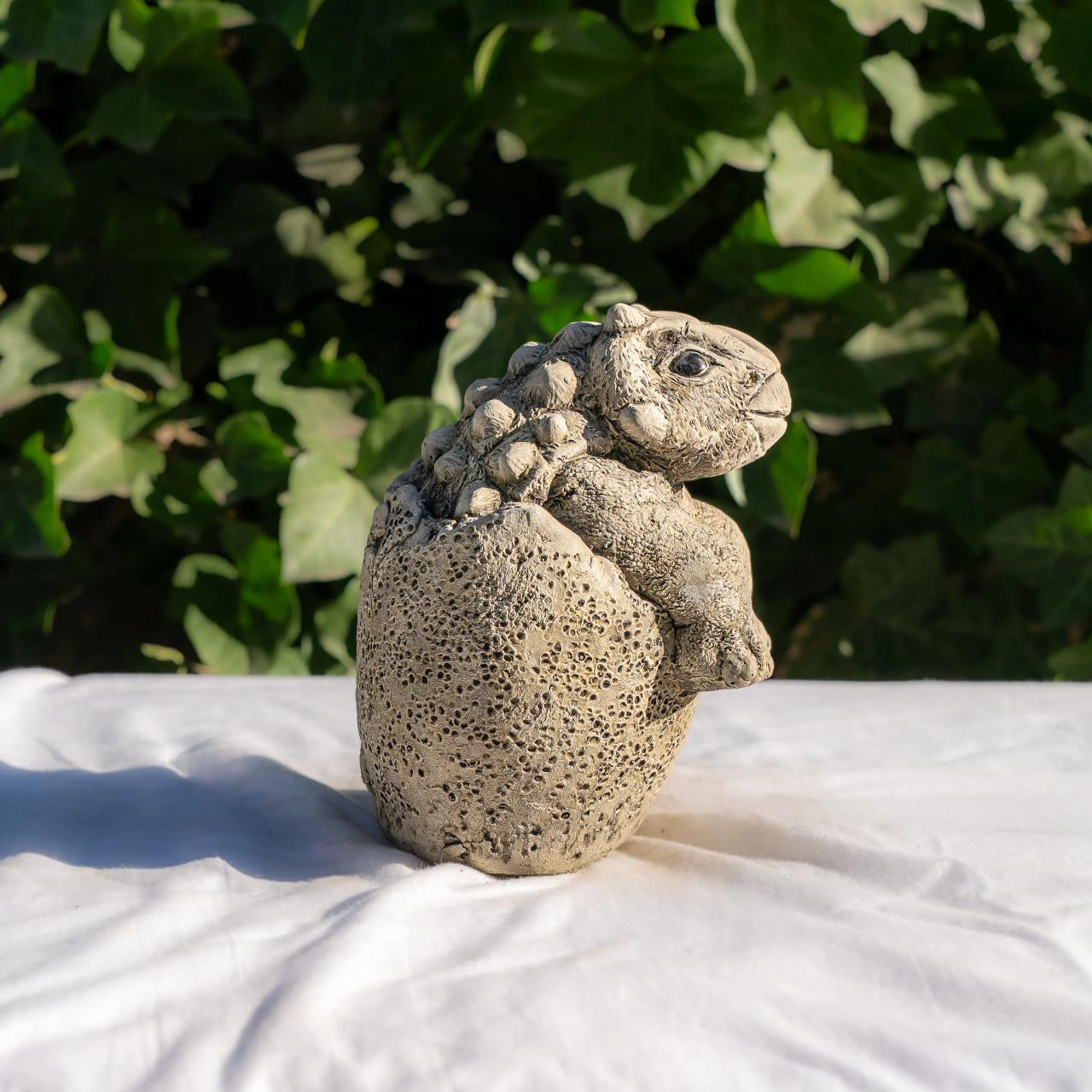 Small Stone Cast Anchisaurus Garden Sculpture  Dinosaur Animal Statue