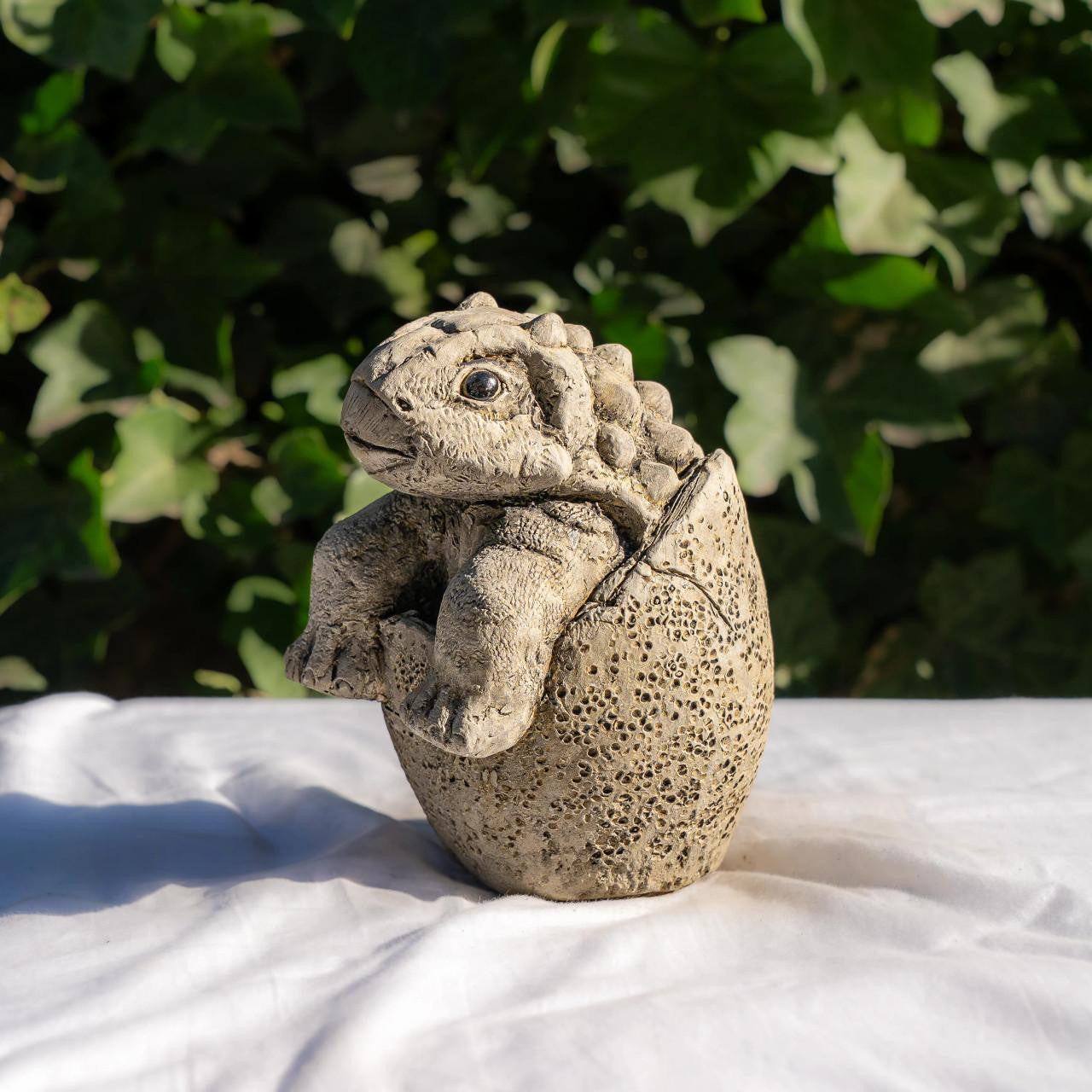 Small Stone Cast Anchisaurus Garden Sculpture  Dinosaur Animal Statue