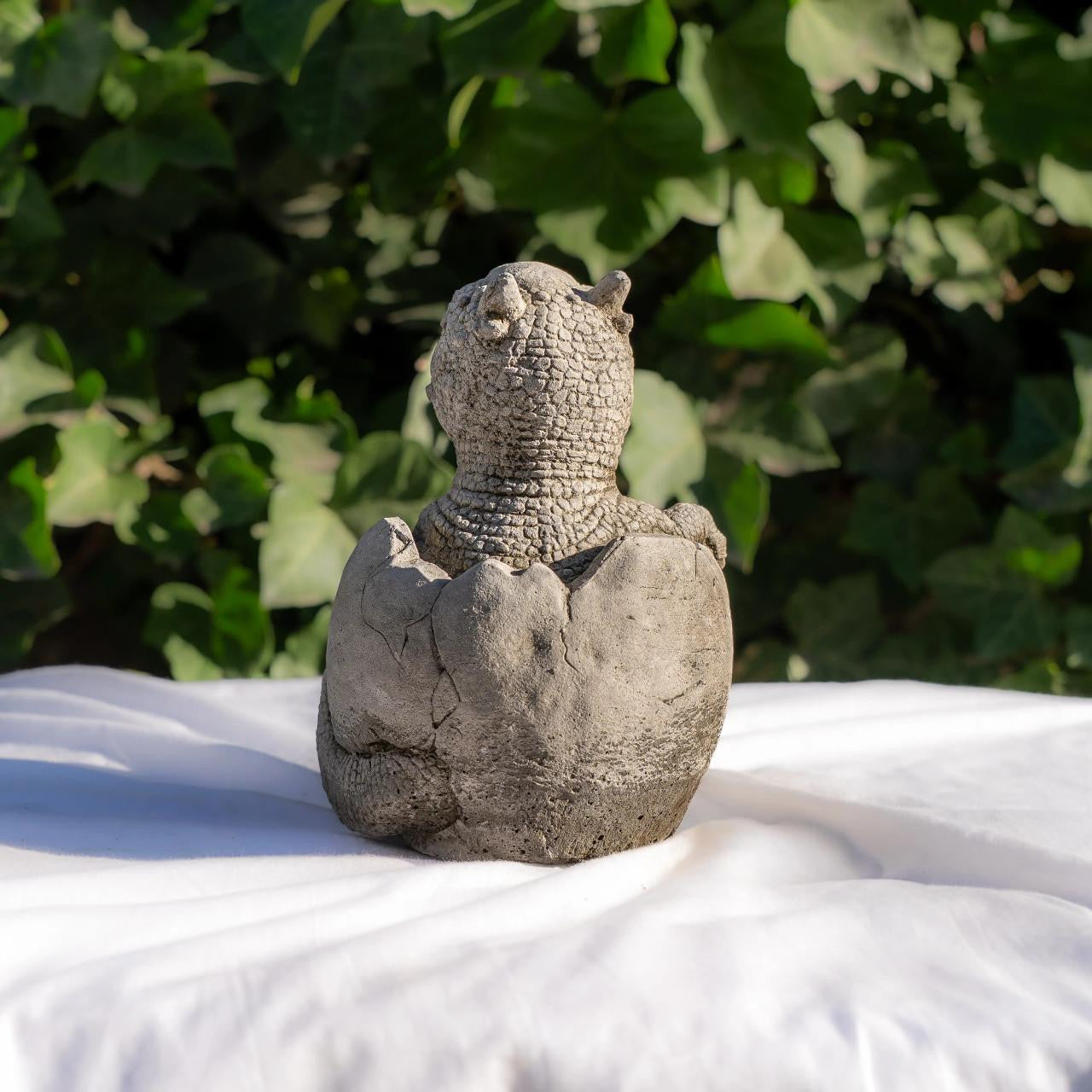 Small Stone Cast Baby Pachyceph Dinosaur Garden Sculpture