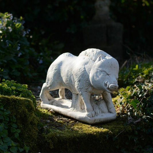 Stone Cast Boar Statue by DGS Statues