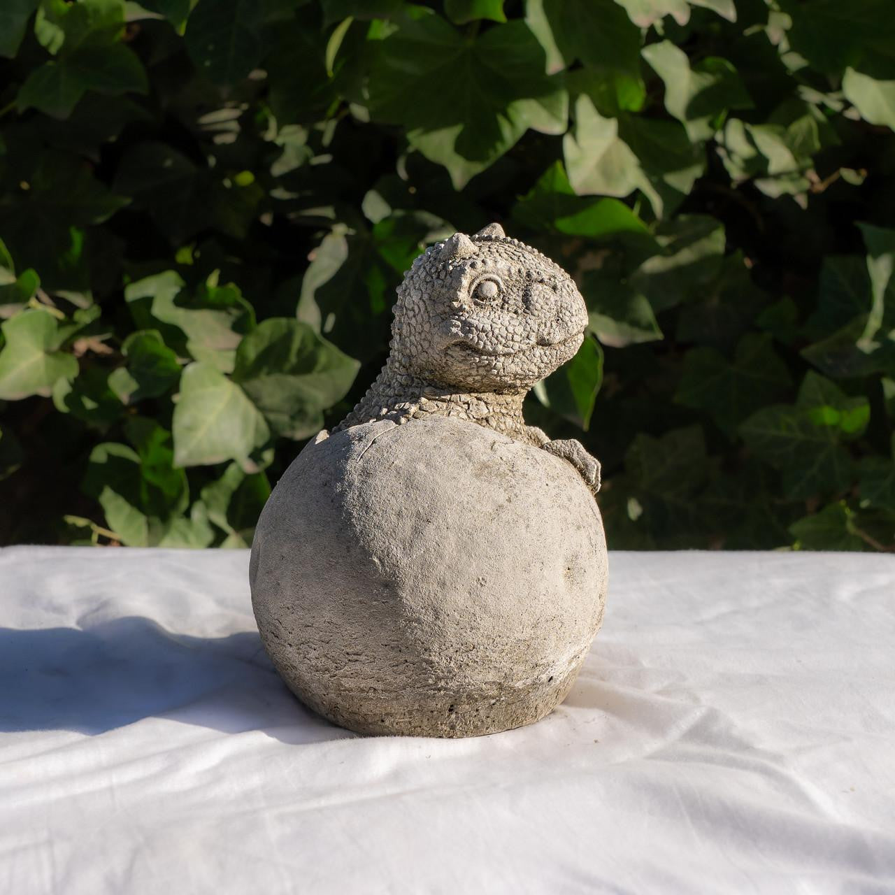 Small Stone Cast Baby Carno Dinosaur Garden Sculpture