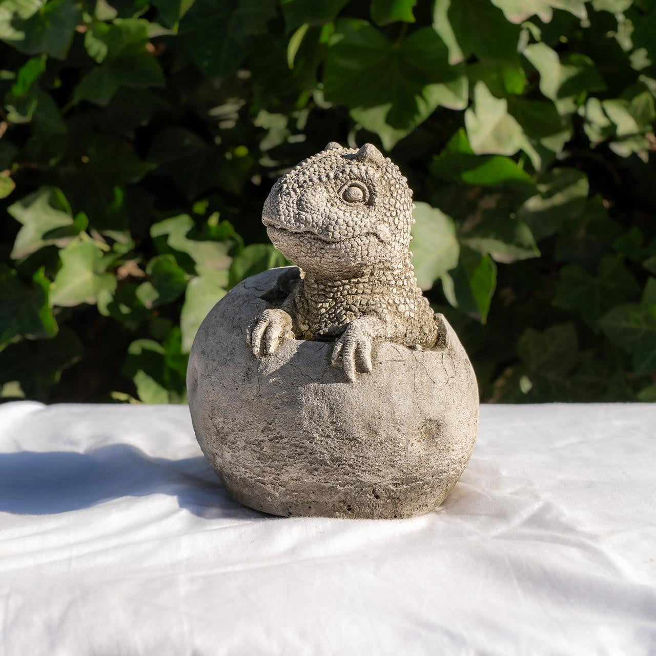 Small Stone Cast Baby Carno Dinosaur Garden Sculpture