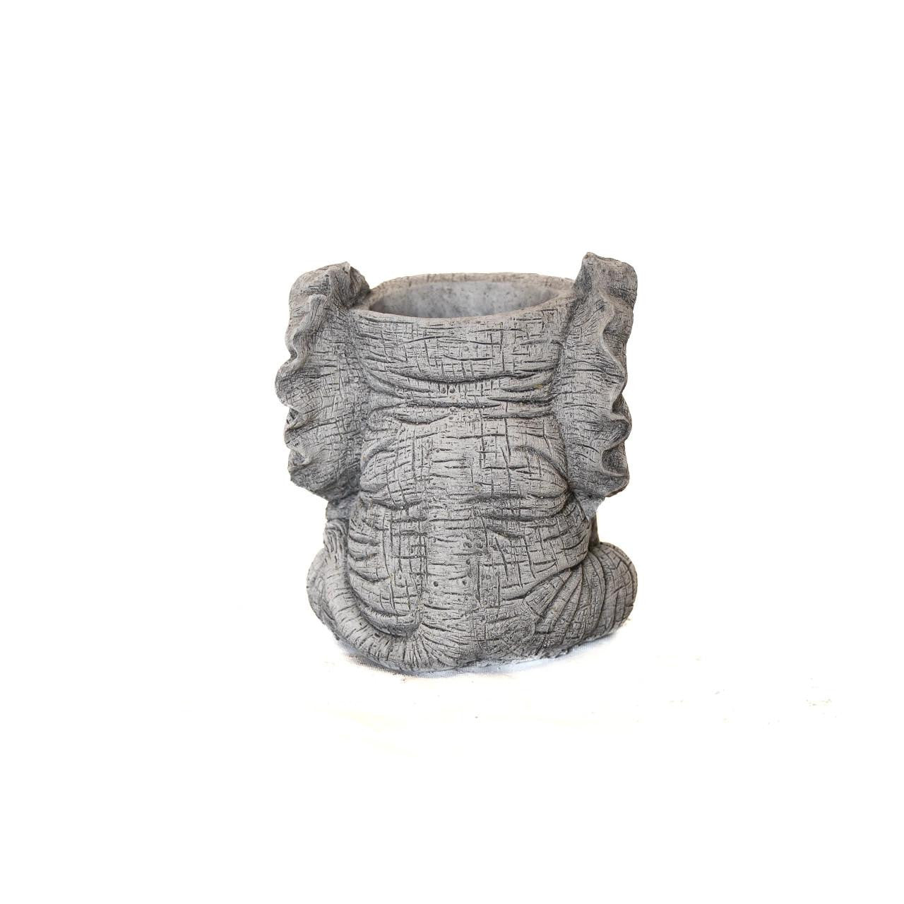 Small Stone Cast Elephant Planter Pot