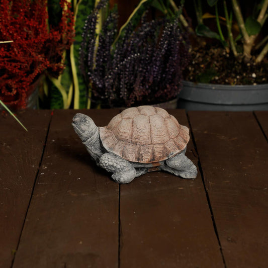 Small Stone Cast Tortoise Garden Ornament 