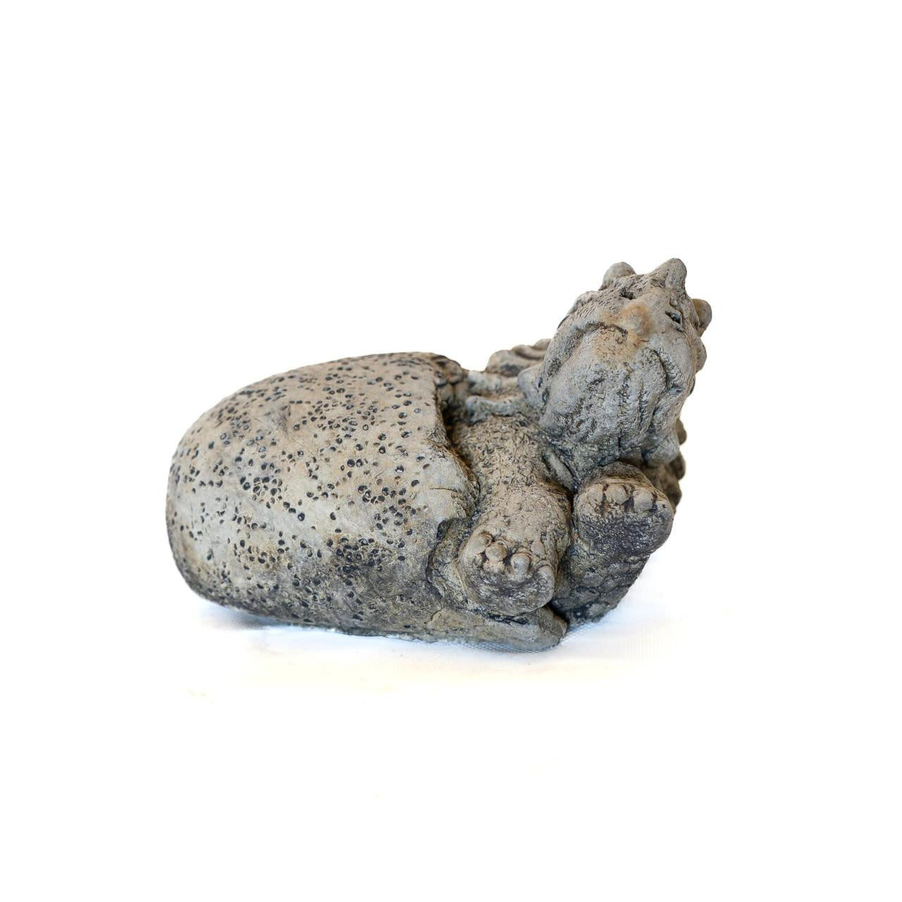 Small Stone Cast Triceratops Garden Sculpture Dinosaur Animal Statue