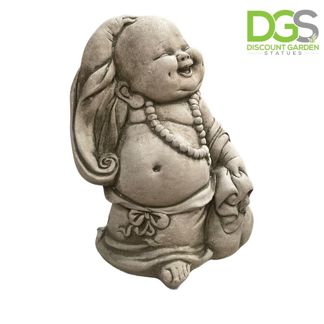 Small Stoneware Wandering Monk Garden Ornament