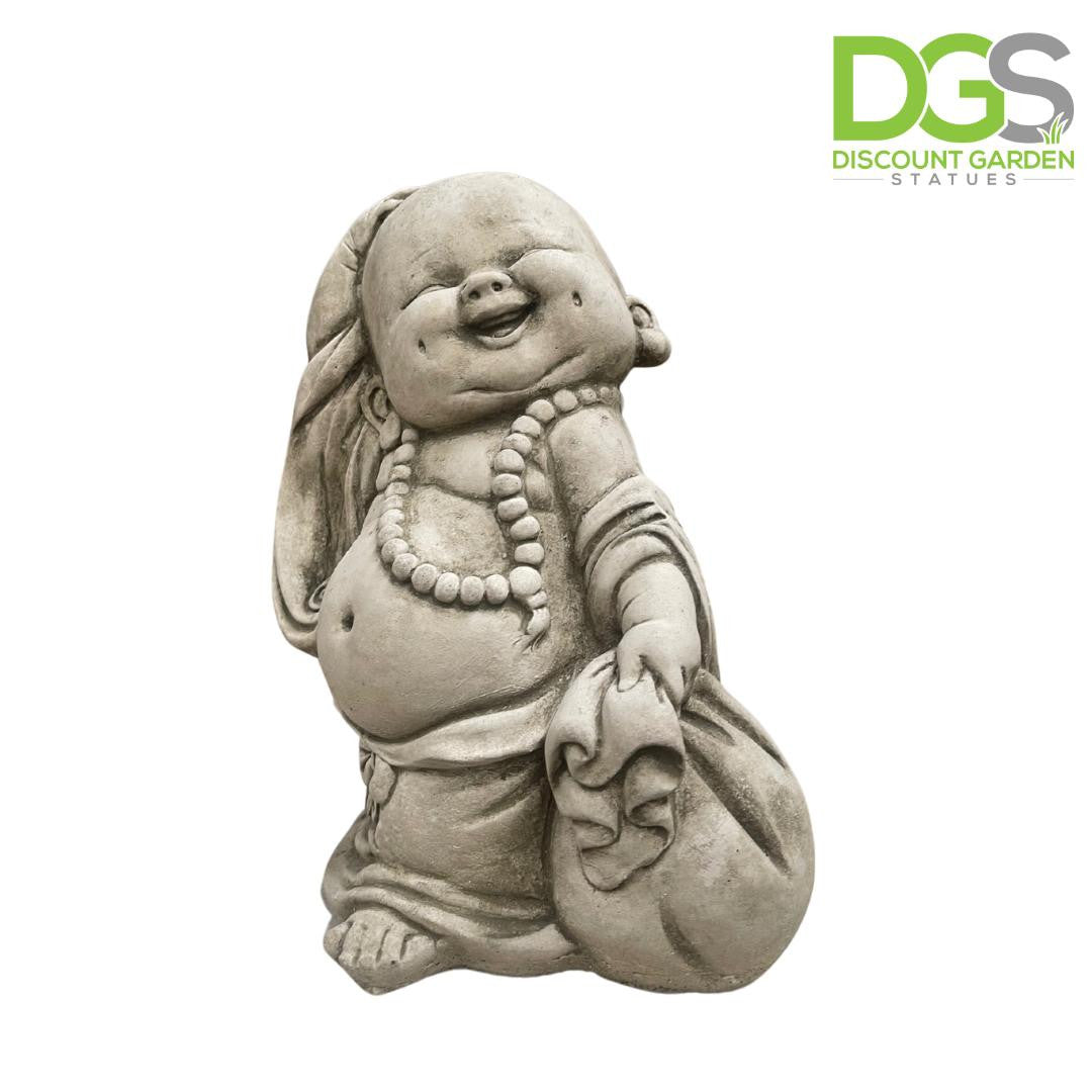 Small Stoneware Wandering Monk Garden Ornament