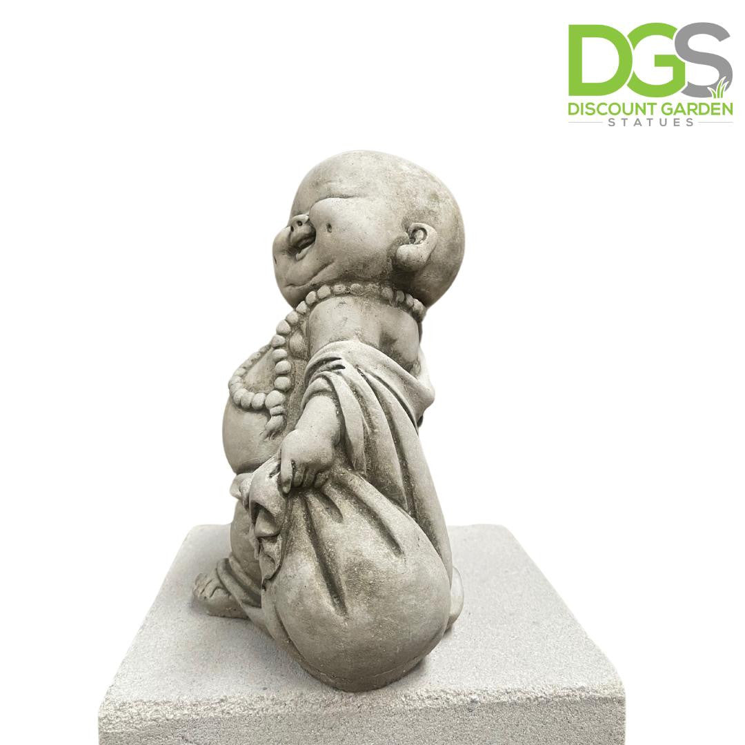 Small Stoneware Wandering Monk Garden Ornament