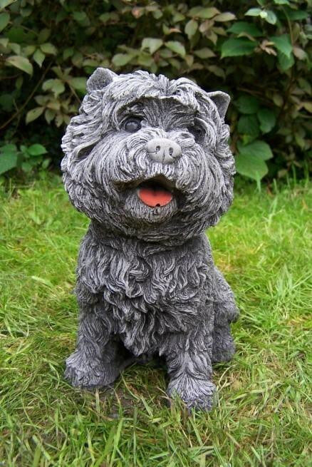 Small Westie Terrier Stone cast Dog Ornament