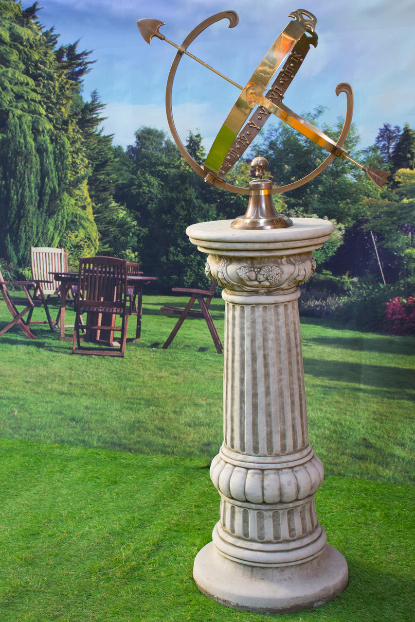 Solid Brass Armillary and Column
