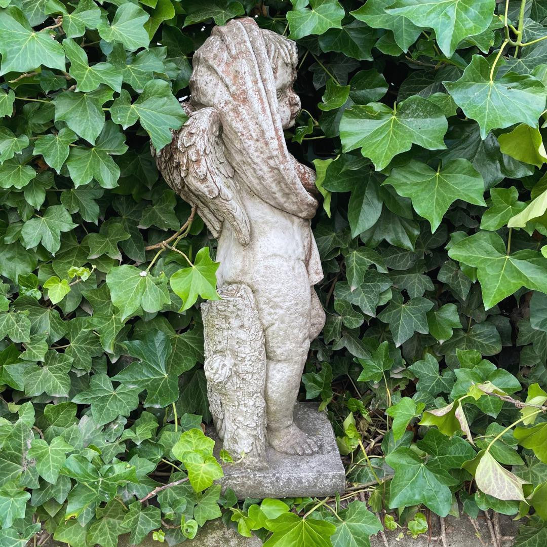 Special Limited Coloured Edition Large Cherub Statue 'Winter'
