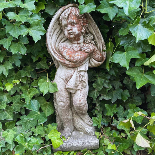 Special Limited Coloured Edition Large Cherub Statue 'Winter'