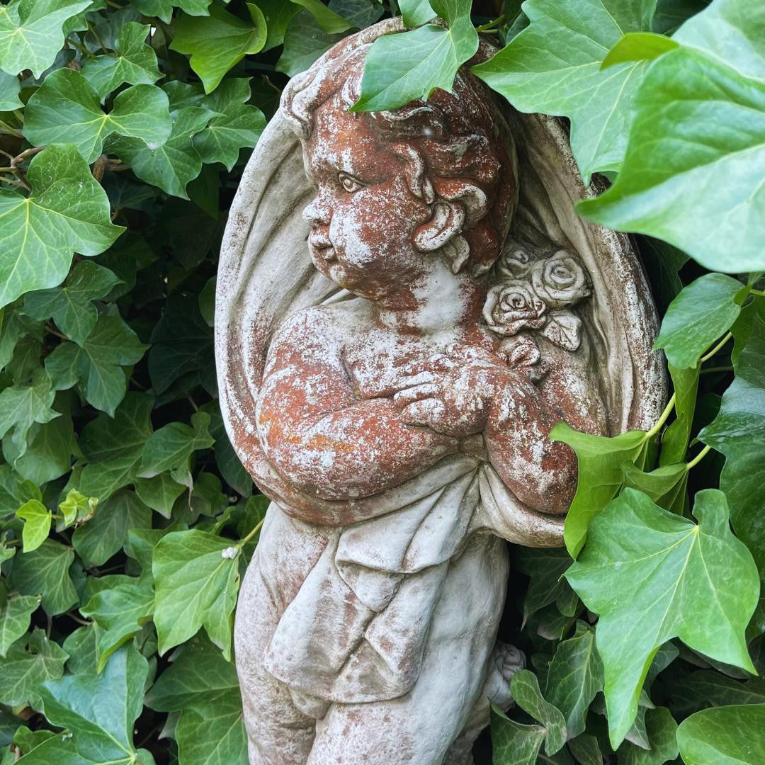 Special Limited Coloured Edition Large Cherub Statue 'Winter'