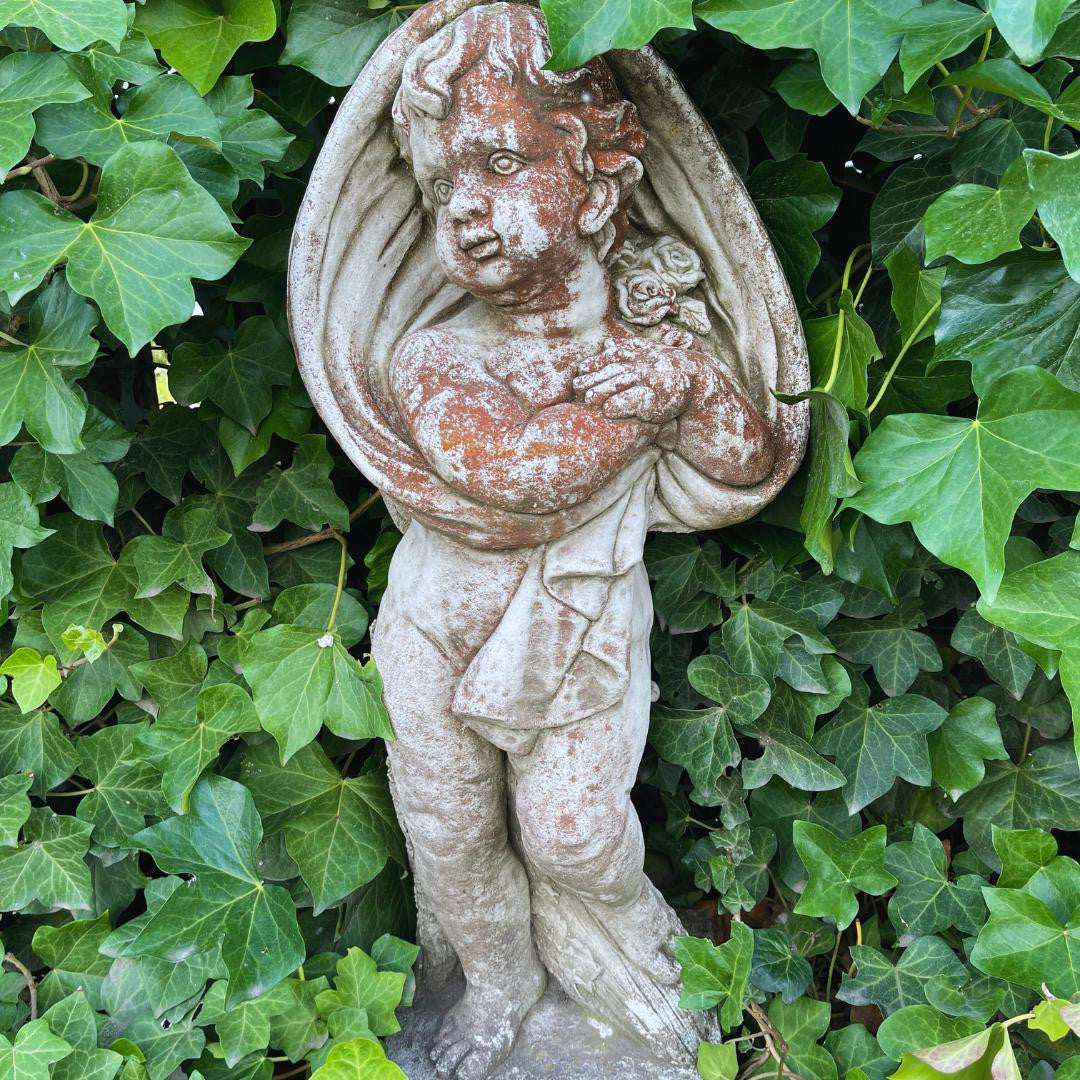 Special Limited Coloured Edition Large Cherub Statue 'Winter'