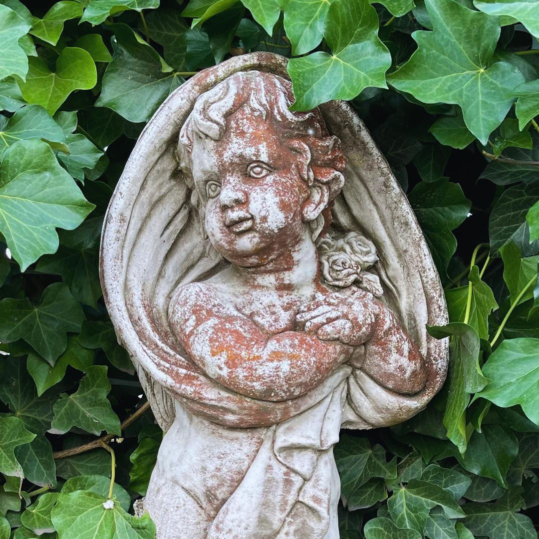Special Limited Coloured Edition Large Cherub Statue 'Winter'