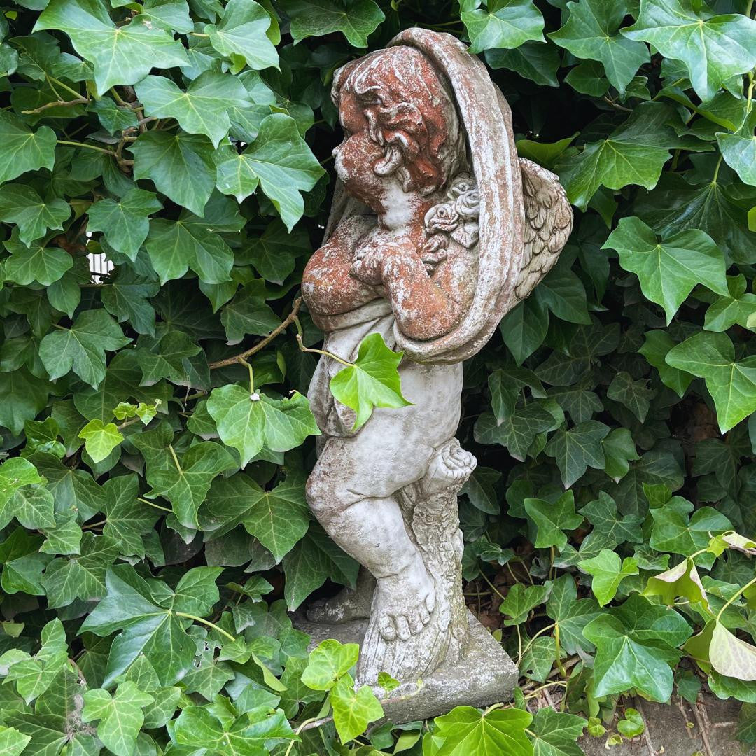 Special Limited Coloured Edition Large Cherub Statue 'Winter'