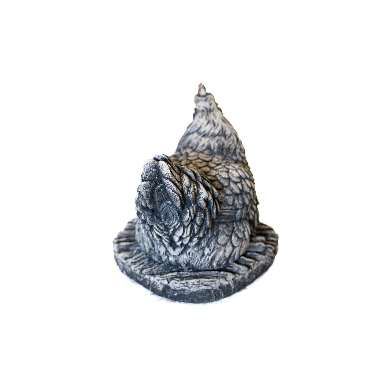 Small Stone Cast Chicken Garden Sculpture Animal Statue