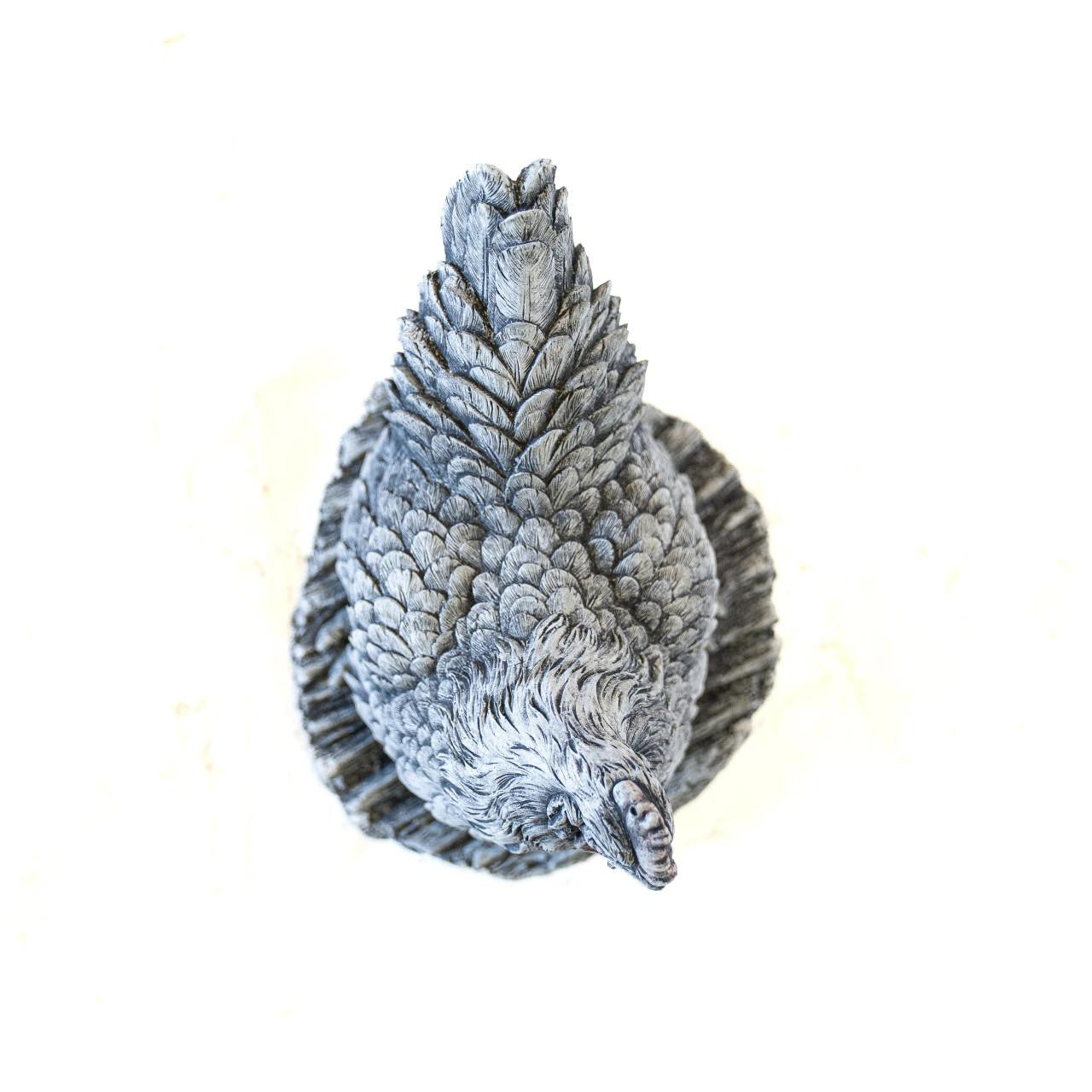 Small Stone Cast Chicken Garden Sculpture Animal Statue