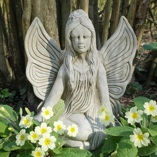 Stone Cast Fairy of the Forest Ornament