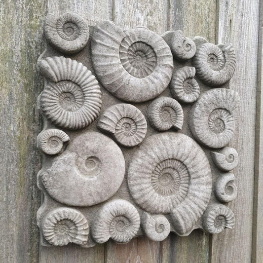 Stone Cast Fossil Design Plaque
