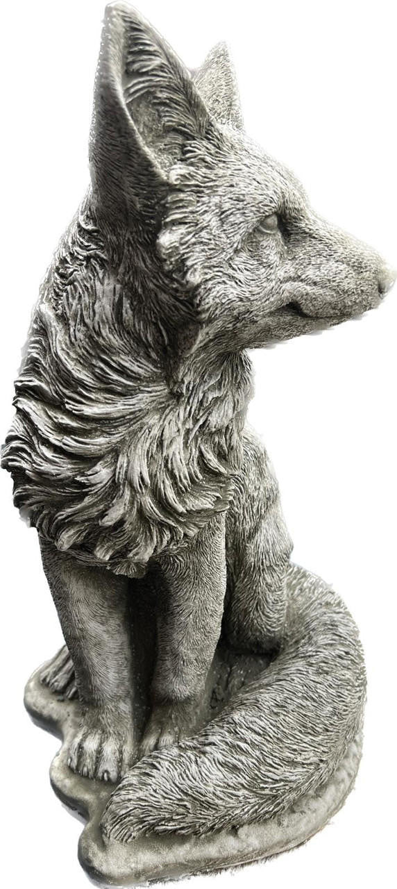 Stone Cast 'Fox' Garden Sculpture