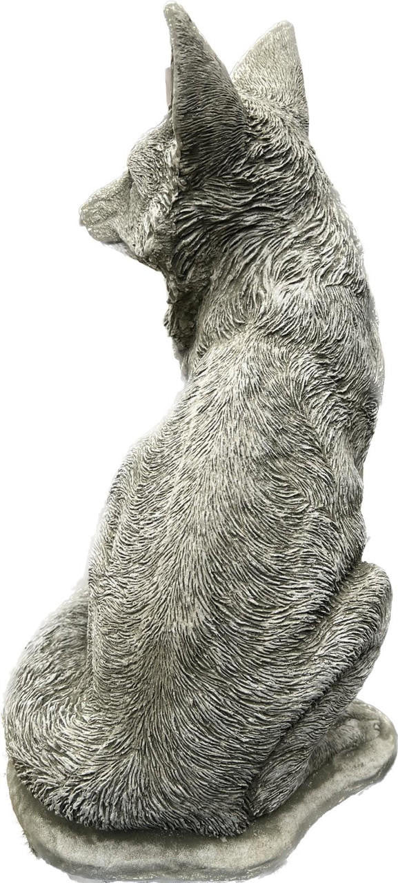 Stone Cast 'Fox' Garden Sculpture