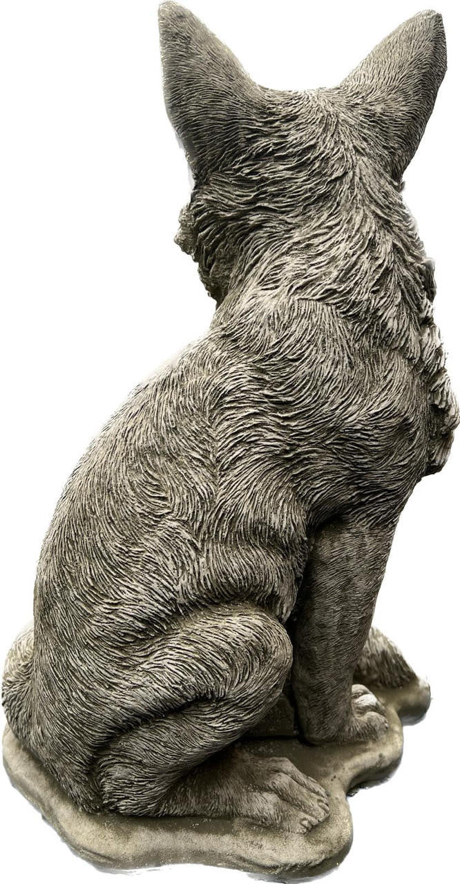 Stone Cast 'Fox' Garden Sculpture