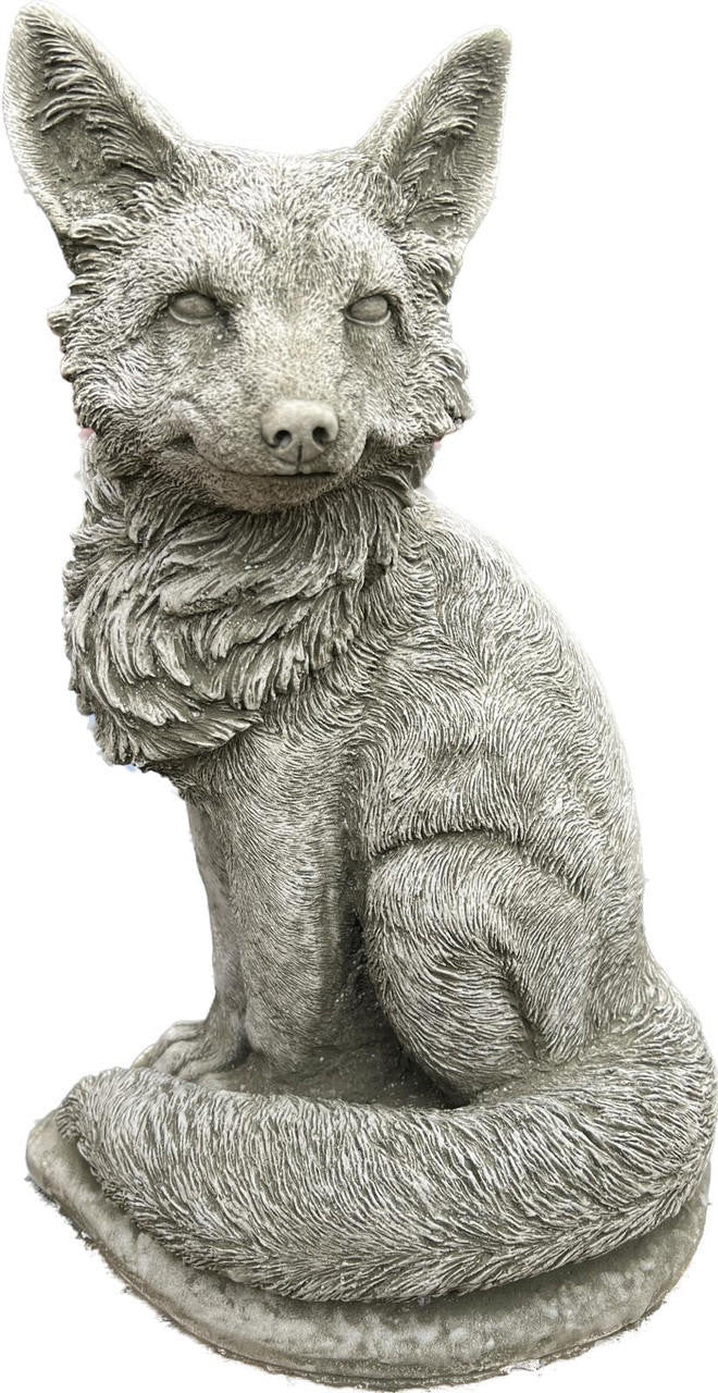 Stone Cast 'Fox' Garden Sculpture