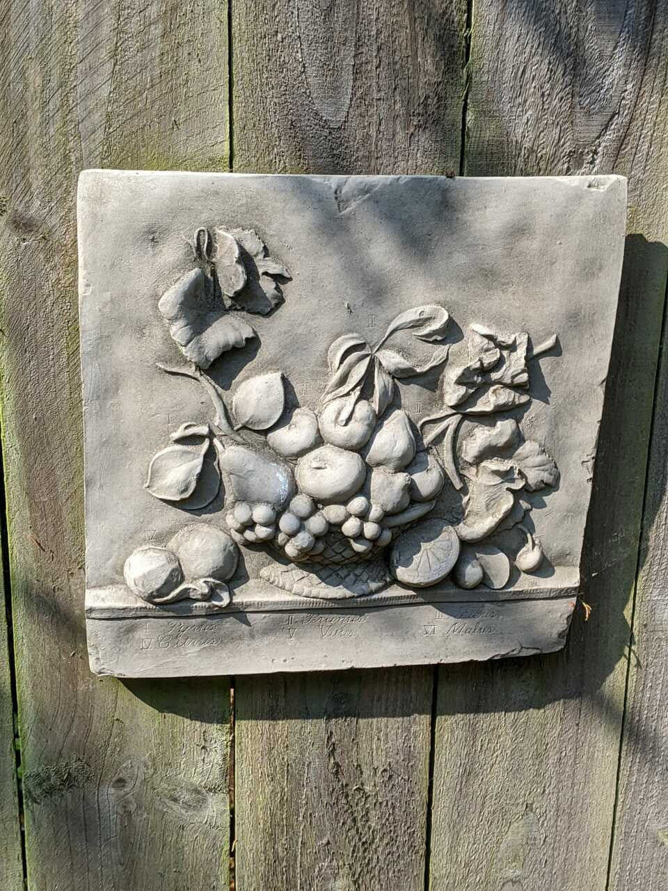 Stone Cast Fruit design Wall Plaque