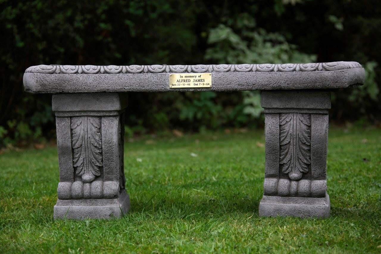Stone Cast Garden Bench and LaLa Design Birdbath