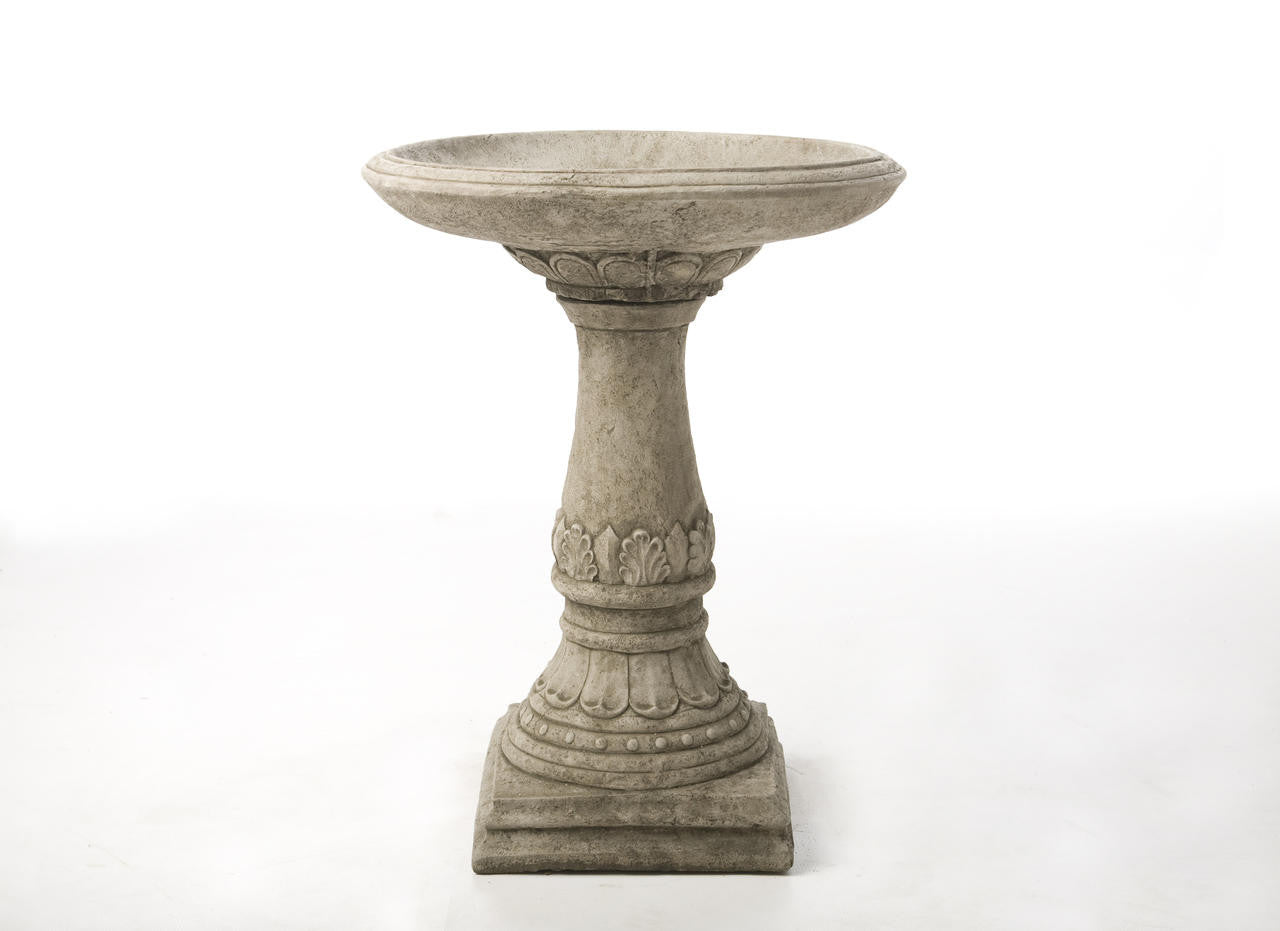 Stone Cast Garden Bench and LaLa Design Birdbath