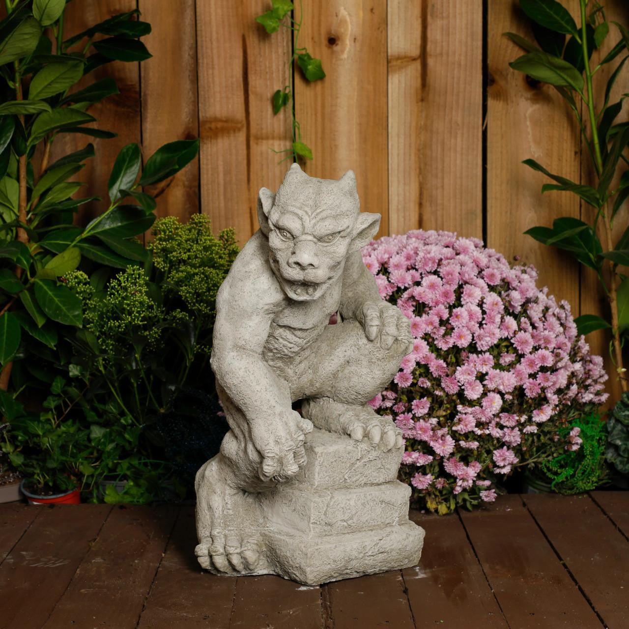 Stone Cast Guardian Gargoyle Statue 