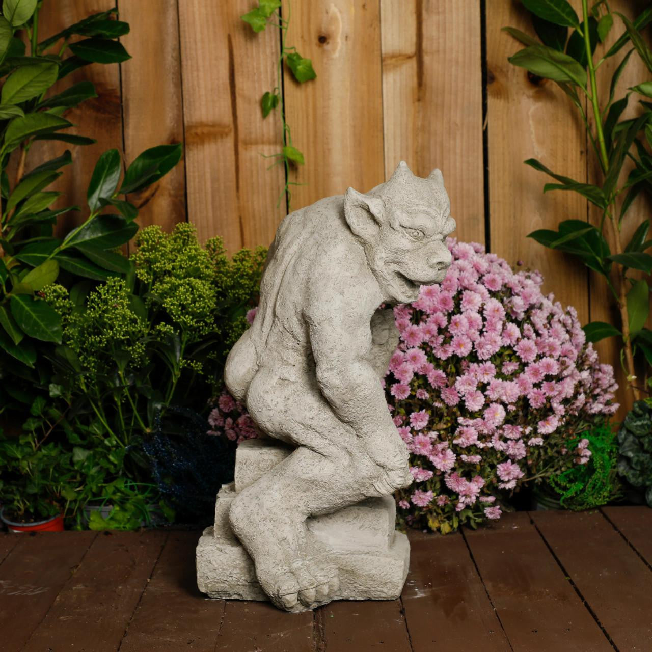 Stone Cast Guardian Gargoyle Statue 