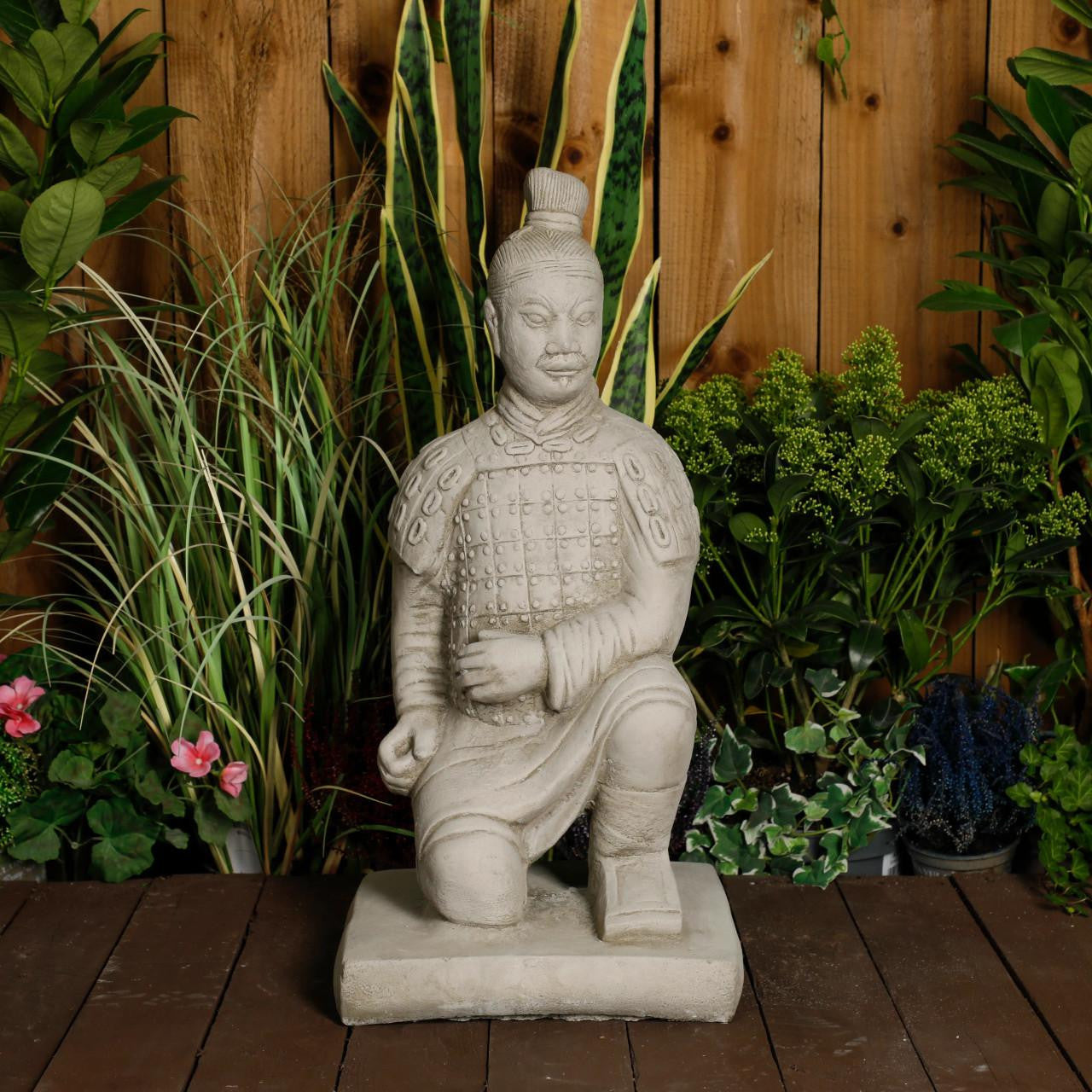 Stone Cast Japanese Samurai Garden Ornament 