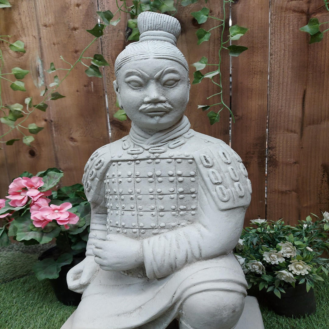 Stone Cast Japanese Samurai Garden Ornament Male Statue Chinese Statue