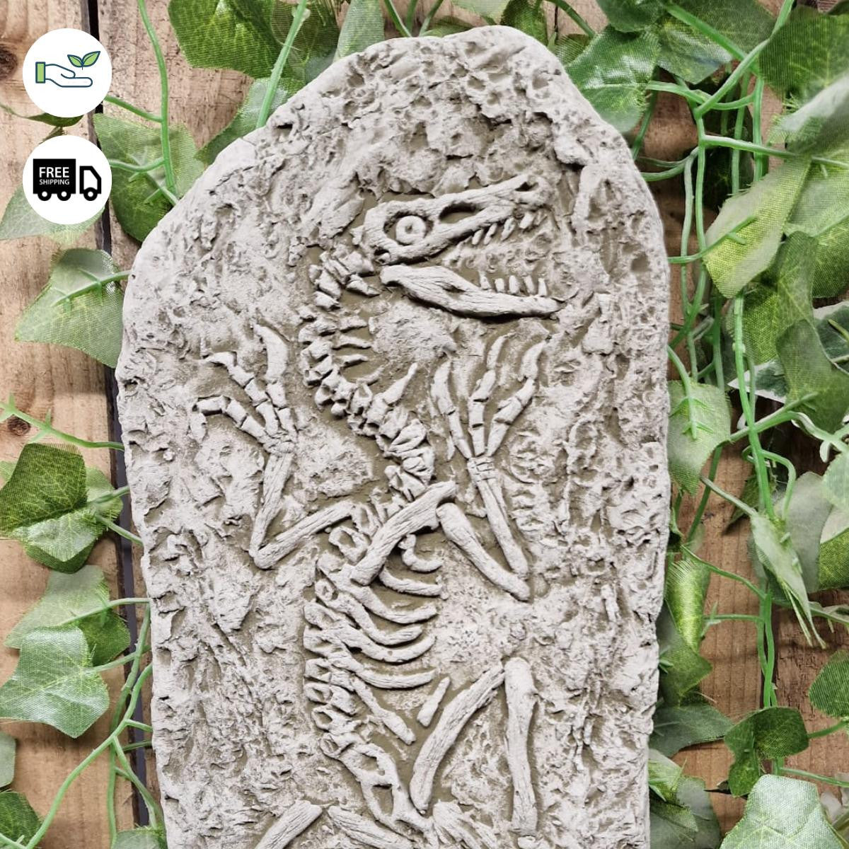 Stone Cast Jurassic Design Wall Plaque