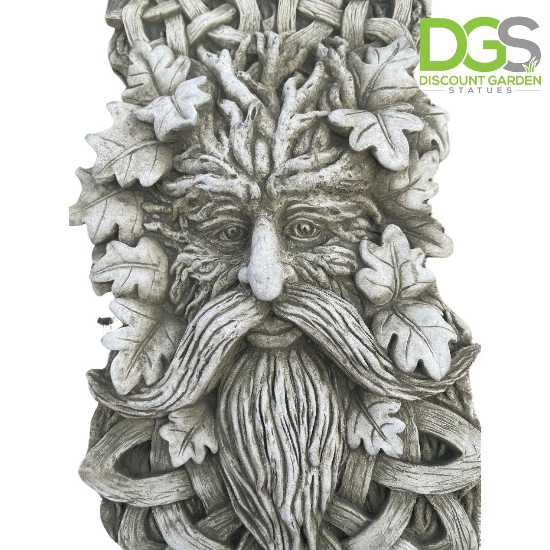 Stone Cast Large Leaf Greenman Wall Plaque