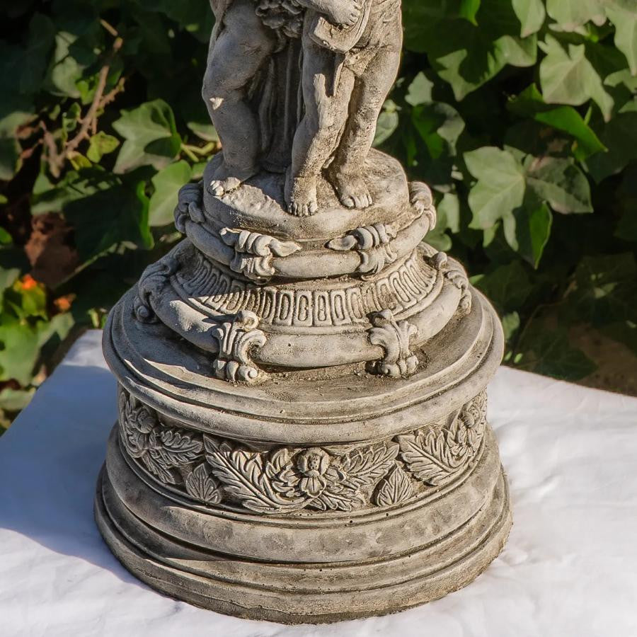 Stone Cast Musical Cherub Fountain Garden Sculpture
