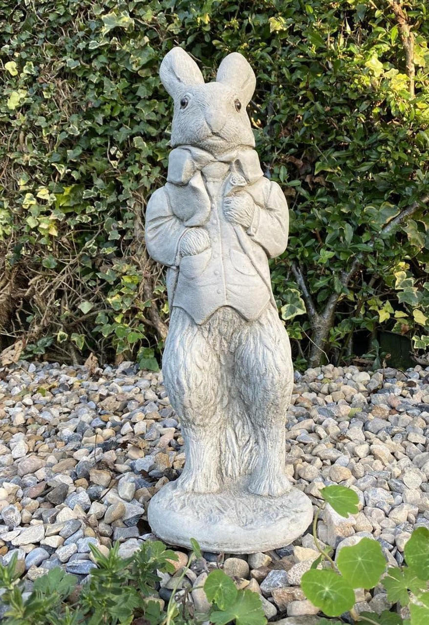 Stone Cast Peter Rabbit Garden Sculpture