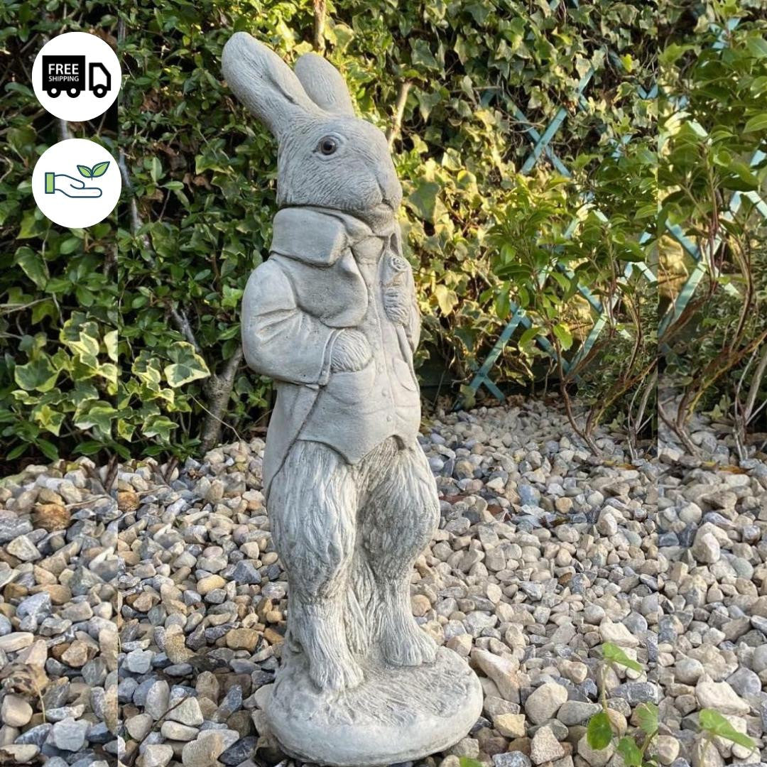 Stone Cast Peter Rabbit Garden Sculpture