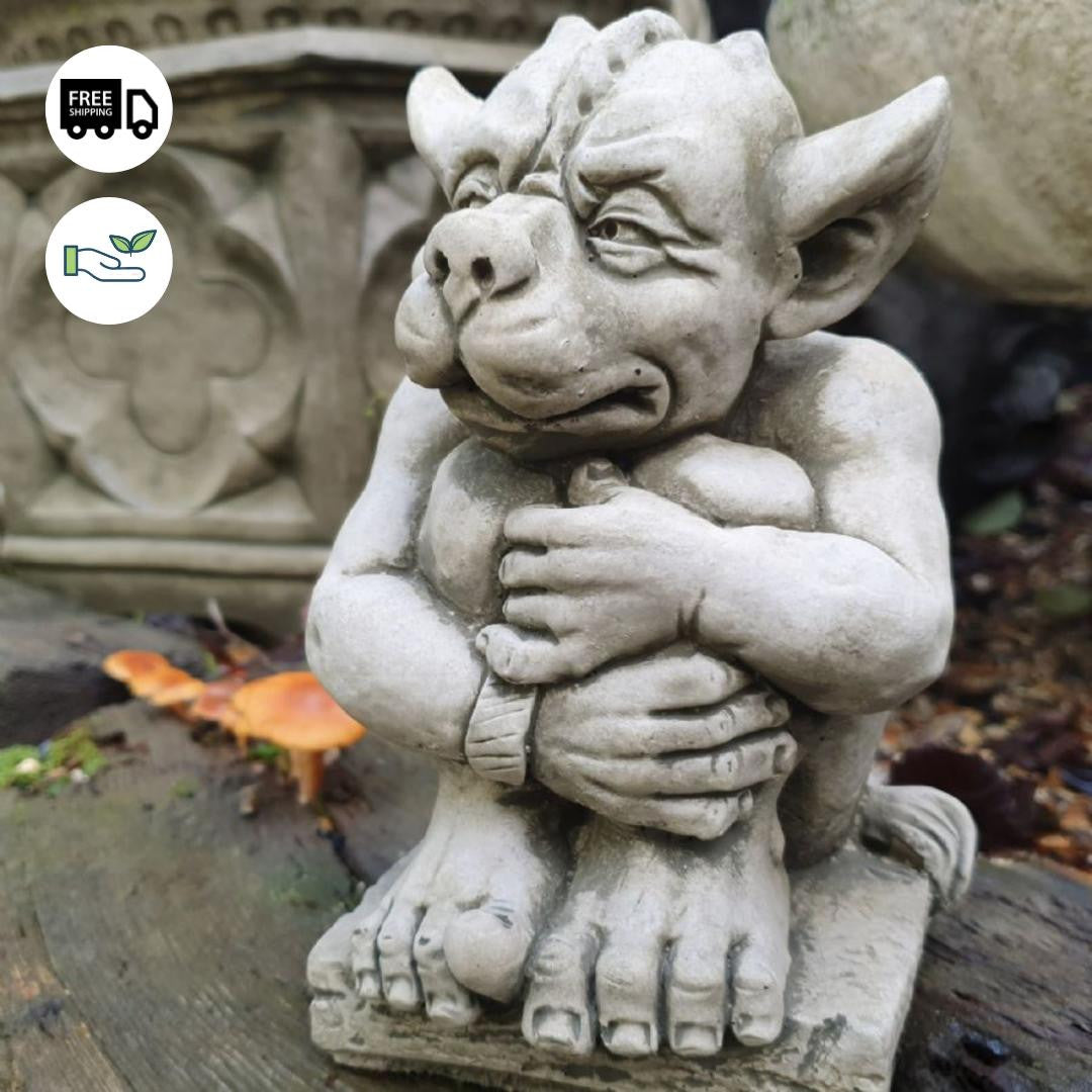 Stone Cast Sparta Stone Gargoyle B Ornament