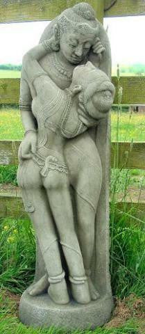 Stone Cast Thai Oriental Lovers Romantic Garden Statue