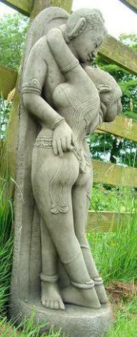 Stone Cast Thai Oriental Lovers Romantic Garden Statue